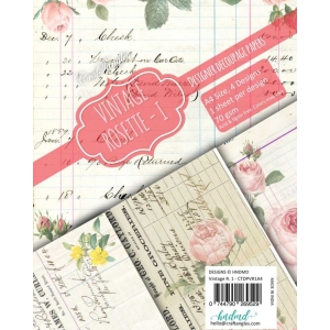 CrafTangles Decoupage Paper Pack - Vintage Rosette 1 (A4) - 4 sheets