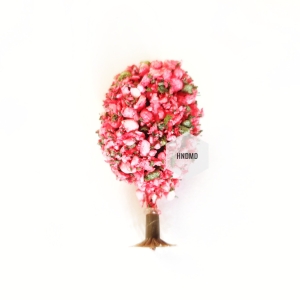 Miniatures - Light Red Rounded Trees (5 pcs)