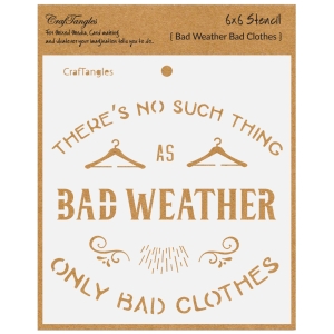 CrafTangles 6"x6" Stencil - Bad Weather