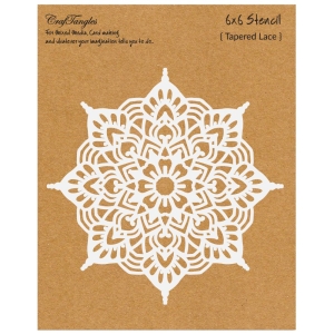 CrafTangles 6"x6" Stencil - Tapered Lace