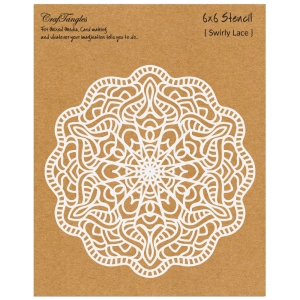 CrafTangles 6"x6" Stencil - Swirly Lace