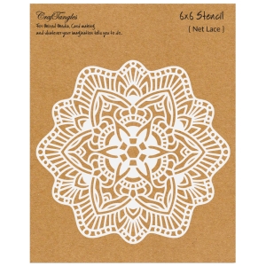 CrafTangles 6"x6" Stencil - Net Lace