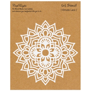 CrafTangles 6"x6" Stencil - Ornate Lace