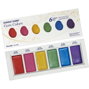 Zig Kuretake Gansai Tambi Gem Colors Watercolor Set