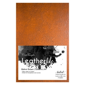 CrafTangles Leatherlike Paper - Walnut Brown (Set of 5 sheets)