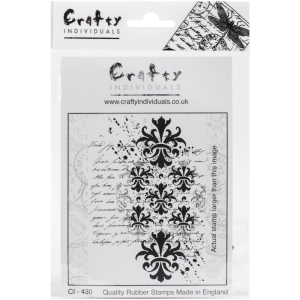 Crafty Individuals Unmounted Rubber Stamp - Baroque Splatter Script