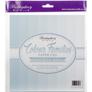 Hunkydory Color Families Double-Sided Paper Pad 8"X8" 48/Pkg - Snowflake