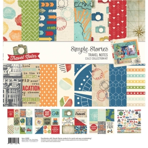 Simple Stories Collection Kit 12"X12" - Travel Notes