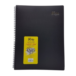 Campap Wire-o-hard cover black sketch book (A4 size)