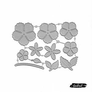 Steel Dies - Flower dies with Branch and leaves (Set of 11 dies)