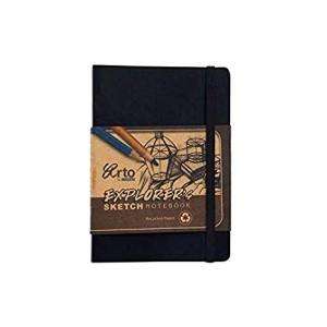 Campap 160 pages Explorer Sketch Book -Nero Cover (A5 size)