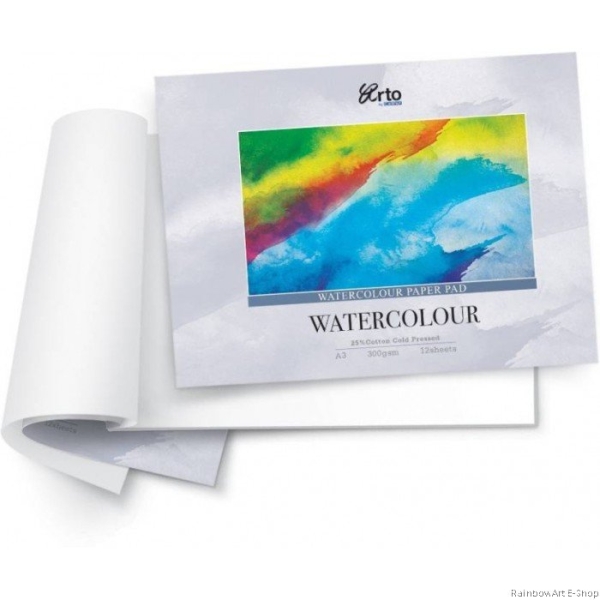 Campap Watercolour paper pad (25% cotton, cold pressed) (A3 size)