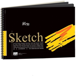 Campap Wire-O Black sketch book (A3 size)