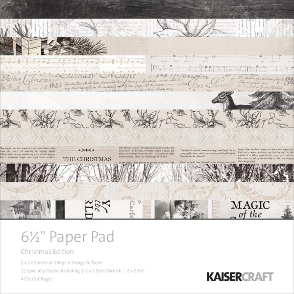 KaiserCraft paper pad - Christmas Edition (6.5 by 6.5 inch) - 40 sheets