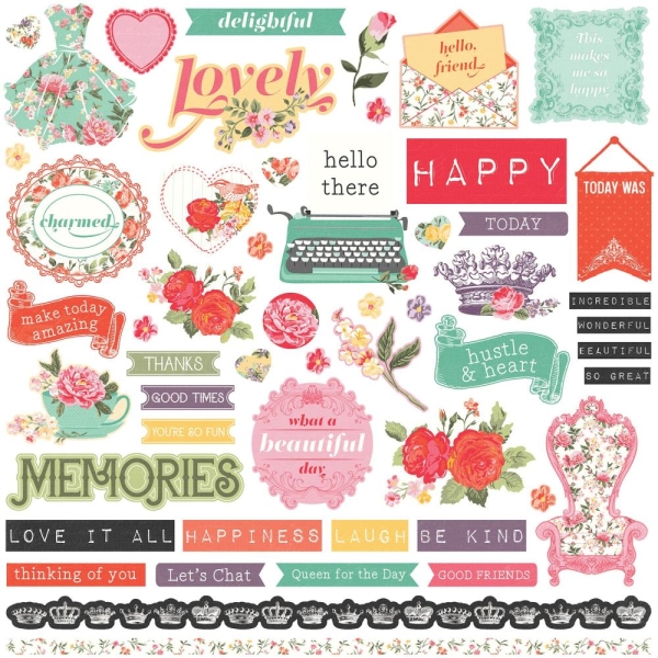 Photoplay Sticker - Belle Fleur Stickers 12"X12"