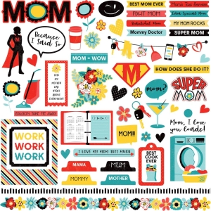 Photoplay Sticker - Best Mom Ever Stickers 12"X12"