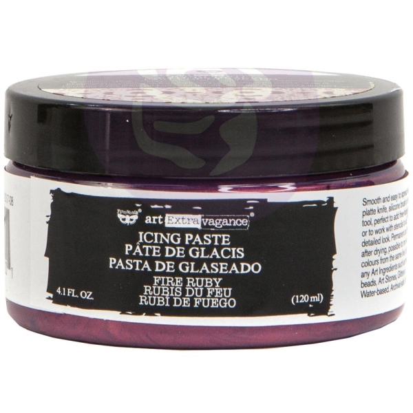 Prima Finnabair Art Extravagance Icing Paste 120ml Jar - Fire Ruby