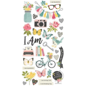 Simple Stories I am chipboard Stickers 6"X12"