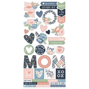 Simple Stories Mom's Day Cardstock Stickers 6"X12"