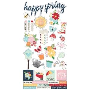 Simple Stories Springtime Cardstock Stickers 6"X12"