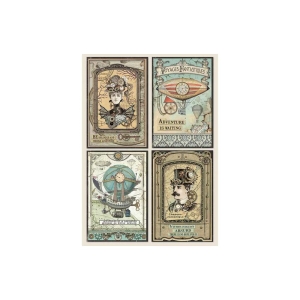 Stamperia Rice Paper A4 - Voyages Fantastiques Cards