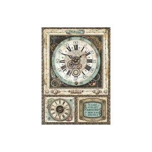 Stamperia Rice Paper A4 - Voyages Fantastiques Clock