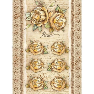 Stamperia Rice Paper A4 - Rose