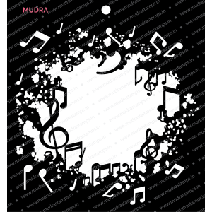 Mudra Stencils - Grunge music frame