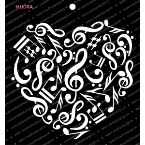 Mudra Stencils - Music heart