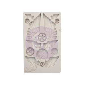 Prima Marketing Finnabair Decor Moulds 5"X8" - Cogs & Wings