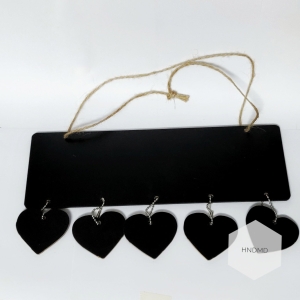 Heart shaped Black board hanging