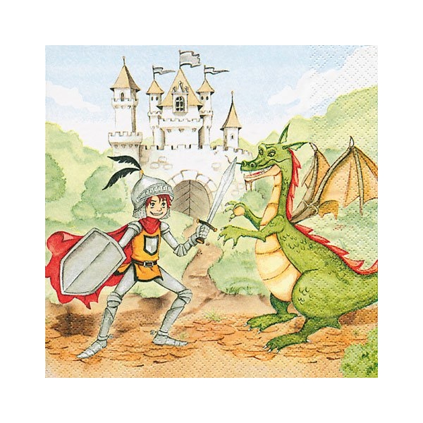 A pack of 12 by 12 inch German Decoupage Napkins ( 5 pcs ) - Train you Dragon