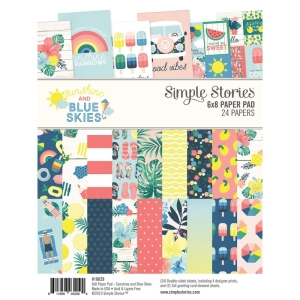 Simple Stories Double-Sided Paper Pad - Sunshine and Blue Skies (6"X8" 24/Pkg)