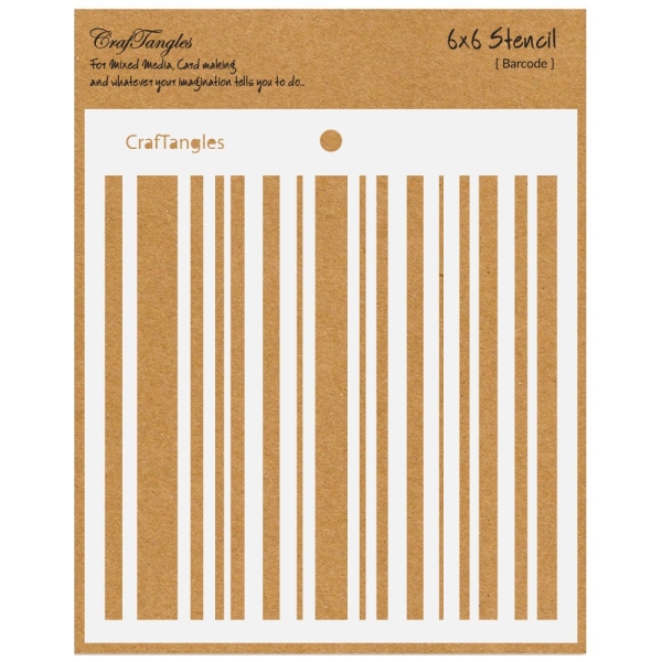 CrafTangles 6"x6" Stencil - Barcode