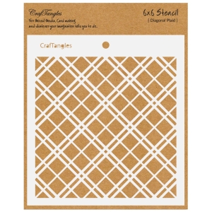 CrafTangles 6"x6" Stencil - Diagonal Plaid