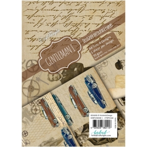 CrafTangles Decoupage Paper Pack - Gentleman 1 (A4) - 4 sheets