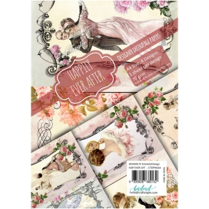 CrafTangles Decoupage Paper Pack - Happily Ever After (A4) - 4 sheets