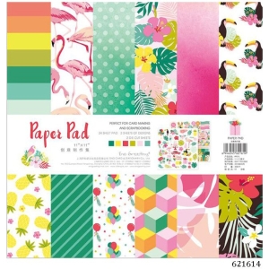 10x10 EnoGreeting Scrapbook paper pack - Colorful (PP015) (Set of 24 sheets and 2 die cut sheets)