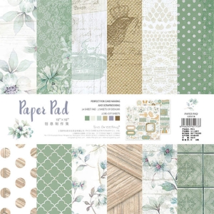 10x10 EnoGreeting Scrapbook paper pack - Vintage (PP016) (Set of 24 sheets and 2 die cut sheets)