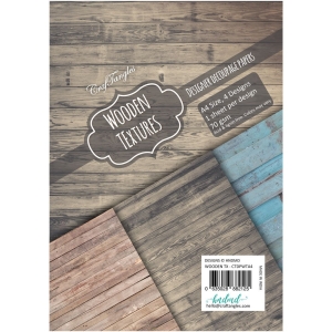 CrafTangles Decoupage Paper Pack - Wooden Textures (A4) - 4 sheets