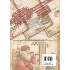 CrafTangles Decoupage Paper Pack - Letters to Santa (A4) - 4 sheets