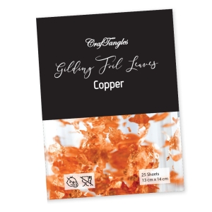 CrafTangles Gilding Foil Leaves - Copper (Pack of 100 leaves)