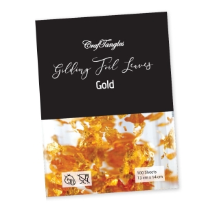 CrafTangles Gilding Foil Leaves - Gold (Pack of 100 leaves)