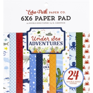 Echo Park Double-Sided Paper Pad 6"X6" 24/Pkg - Under Sea Adventures