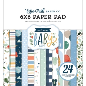 Echo Park Double-Sided Paper Pad 6"X6" 24/Pkg - Welcome Baby Boy