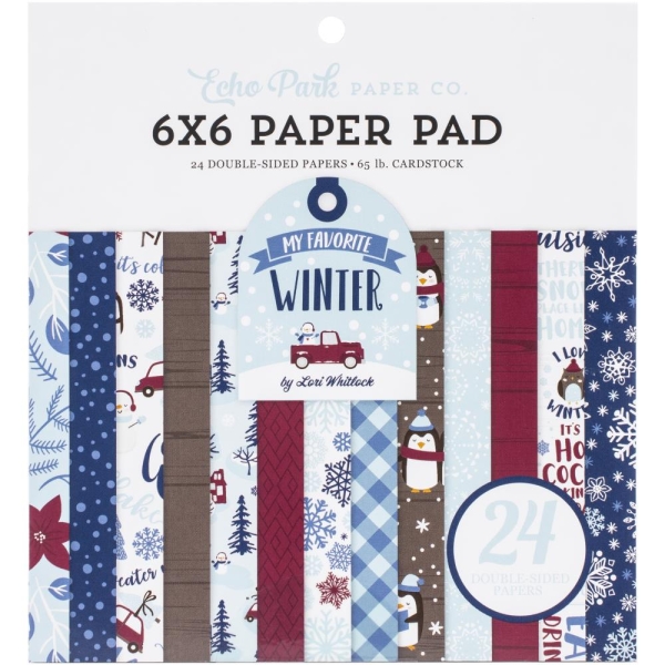 Echo Park paper pad - My Favorite Winter (6by6 inch)