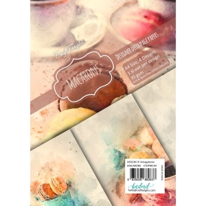 CrafTangles Decoupage Paper Pack - Macarons (A4) - 4 sheets