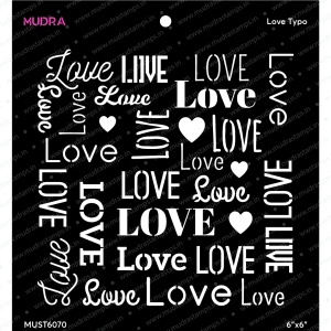 Mudra Stencils - Love Typo