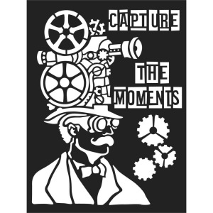 Stamperia Stencil 5.90"X7.87" - Capture The Moments