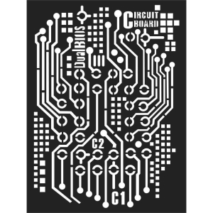 Stamperia Stencil 5.90"X7.87" - Dual Bios